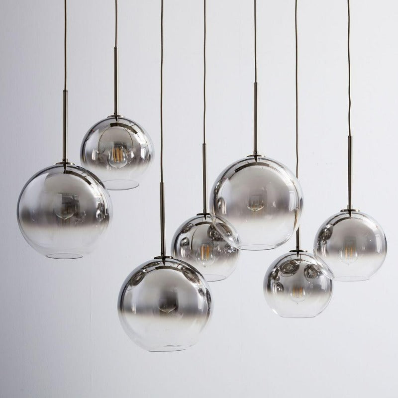 Modern Globe Pendant Light in Brushed Brass