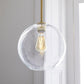 Modern Globe Pendant Light in Brushed Brass