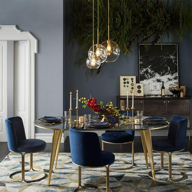 Modern Globe Pendant Light in Brushed Brass
