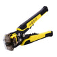 Self-Adjusting Wire Stripper with Cable Cutter and Terminal Crimper