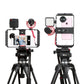 Mobile Phone Video Cage with Three Cold Shoe Mounts and Ergonomic Handle
