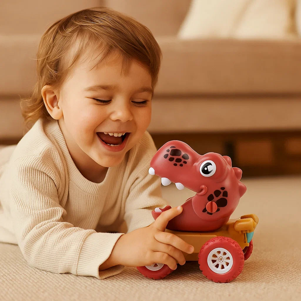 Dinosaur Push Truck with Rolling Wheels for Indoor and Outdoor Play