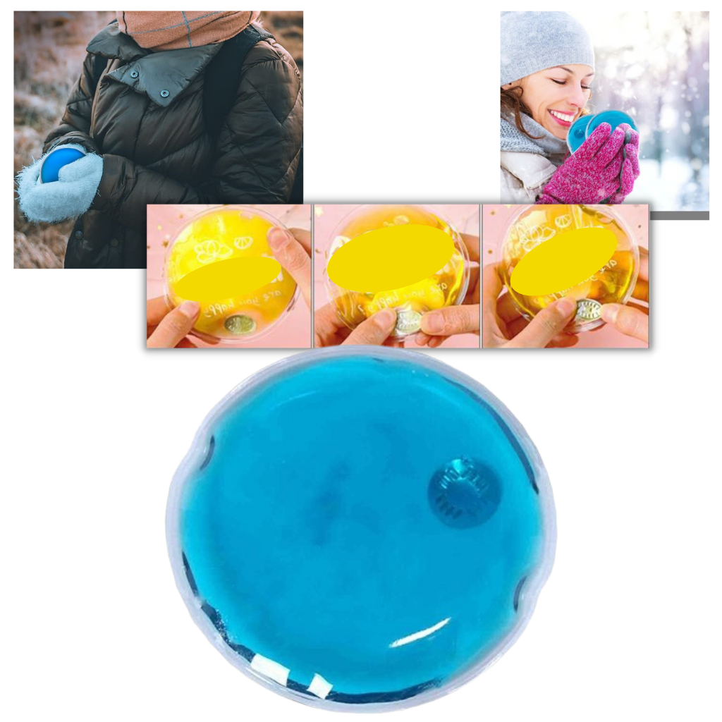 Reusable Instant Heat Hand Warmer with Sodium Acetate Crystals, Up to 300 Uses