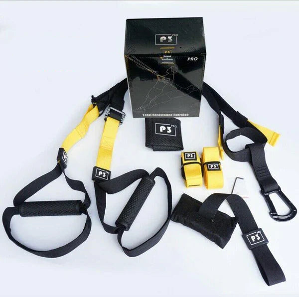 Suspension Trainer System with Adjustable Straps and Door Anchor, 400lb Capacity