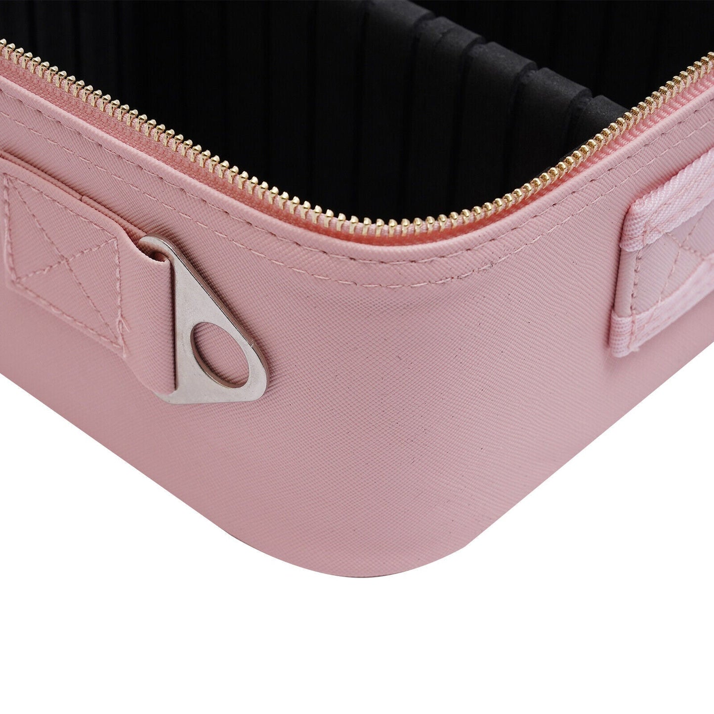 Makeup Organizer Case with Adjustable LED Mirror and Multiple Storage Compartments
