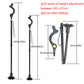 Adjustable Walking Stick with Ergonomic Grip and 360-Degree Tip, 12 Height Settings