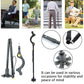 Adjustable Walking Stick with Ergonomic Grip and 360-Degree Tip, 12 Height Settings