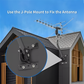 Outdoor HD TV Antenna with 360° Motorized Rotation and Interference Filter, Weatherproof