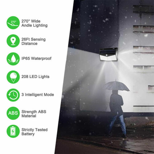 Solar Motion Sensor Light with Adjustable Mount and Three Modes, 800 Lumens