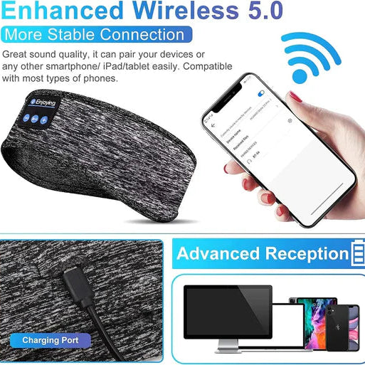 sjbackyard 2-in-1 Wireless Sleeping Headphones, Sports Headband