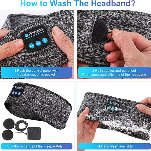 sjbackyard 2-in-1 Wireless Sleeping Headphones, Sports Headband
