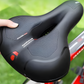 Padded Bike Saddle with Hollow Center Airflow and Reflective Strip