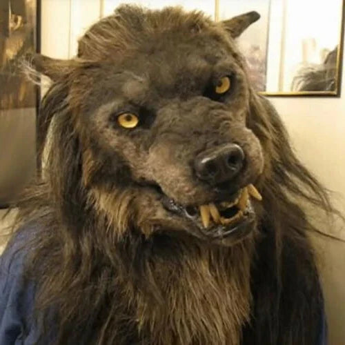 Wolf Mask with Realistic Sculpting and Breathable Fit, Silicone Full Head for Halloween