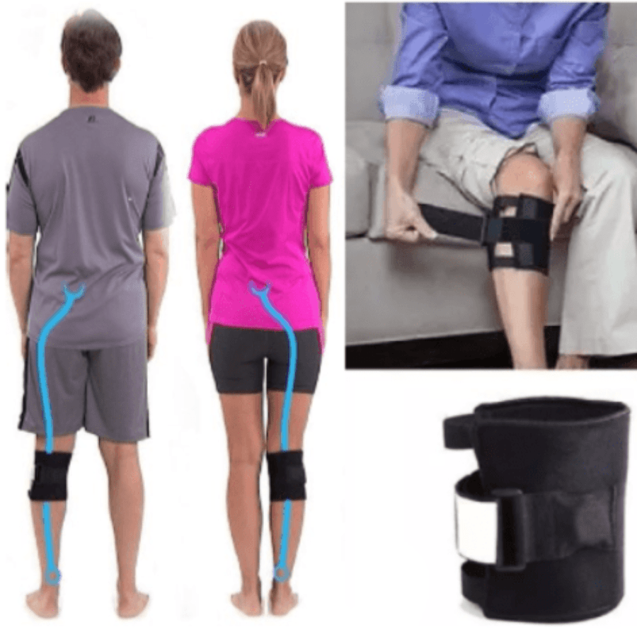 Leg Brace with Targeted Acupressure Pad and Adjustable Strap for Lower Back Tension