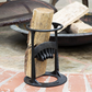 Log Splitter with Fixed Cast Iron Blade for Firewood, Zero Moving Parts