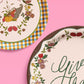 Iridescent Harvest Paper Plates with Dual Sizes and Mixed Patterns, 32 Count