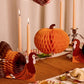 Paper Accordion Fall Decorations with Turkey and Pumpkin Designs, 4-Piece Set