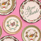 Iridescent Harvest Paper Plates with Dual Sizes and Mixed Patterns, 32 Count