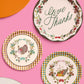 Iridescent Harvest Paper Plates with Dual Sizes and Mixed Patterns, 32 Count