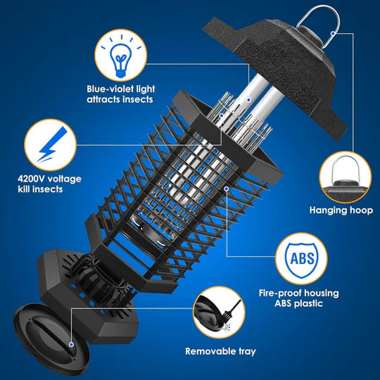 SjBackyard Electric Bug Zapper Light High Voltage Insect Killer