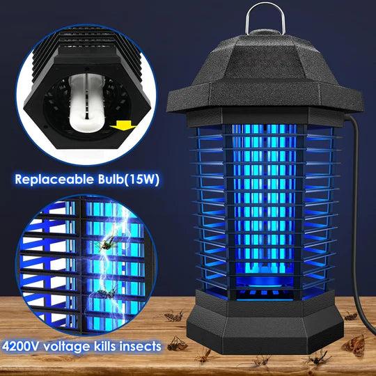 SjBackyard Electric Bug Zapper Light High Voltage Insect Killer
