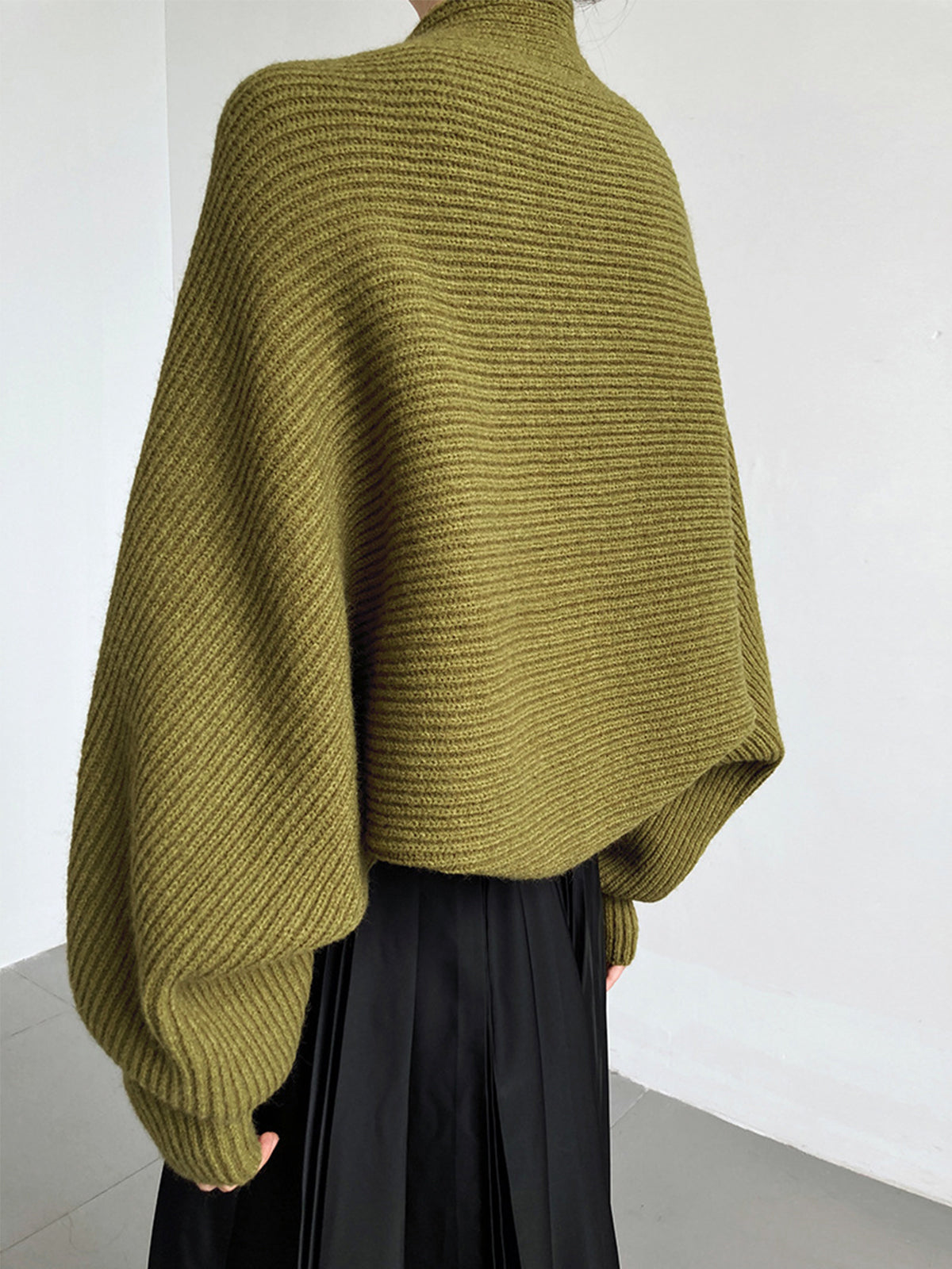 Knit Sweater with Shift Fit and Full Sleeve Coverage