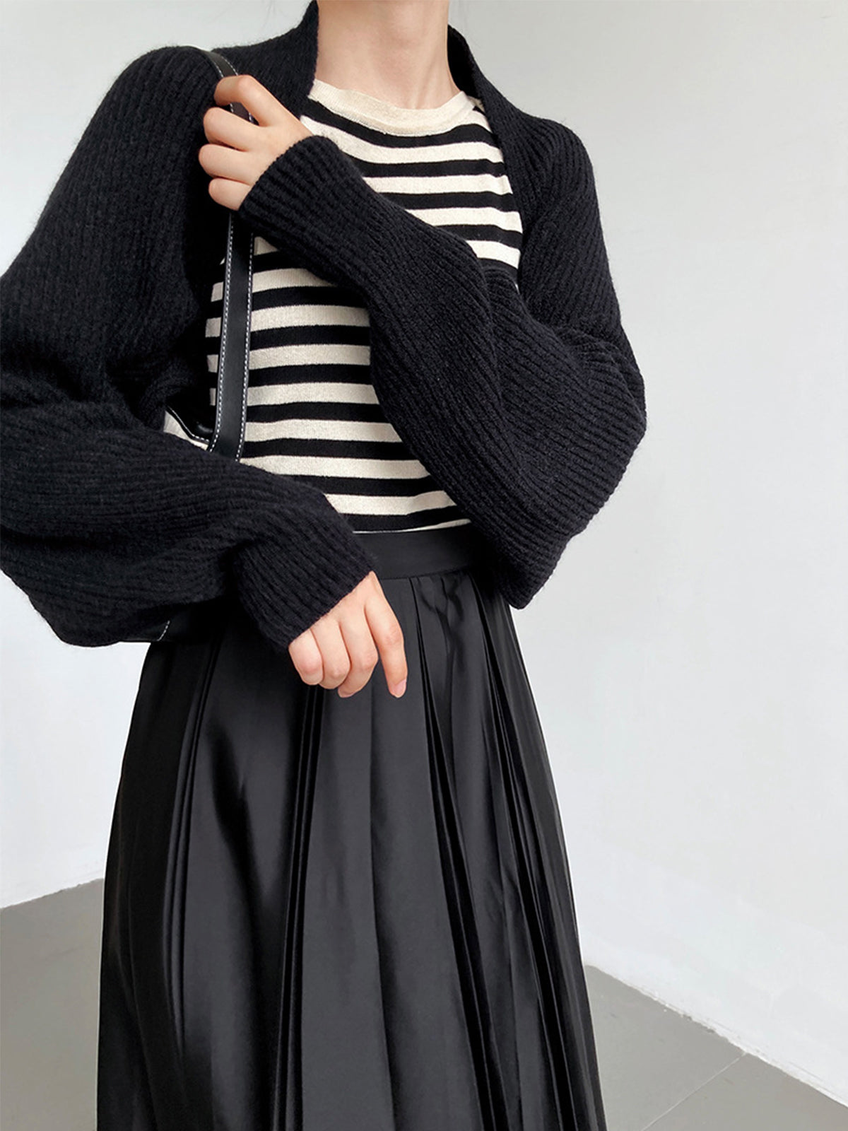Knit Sweater with Shift Fit and Full Sleeve Coverage