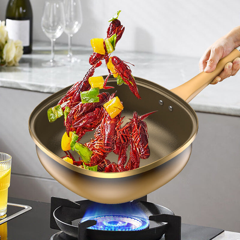 Nonstick Titanium Ceramic Pot with Iron Core Base and Glass Lid, 30cm