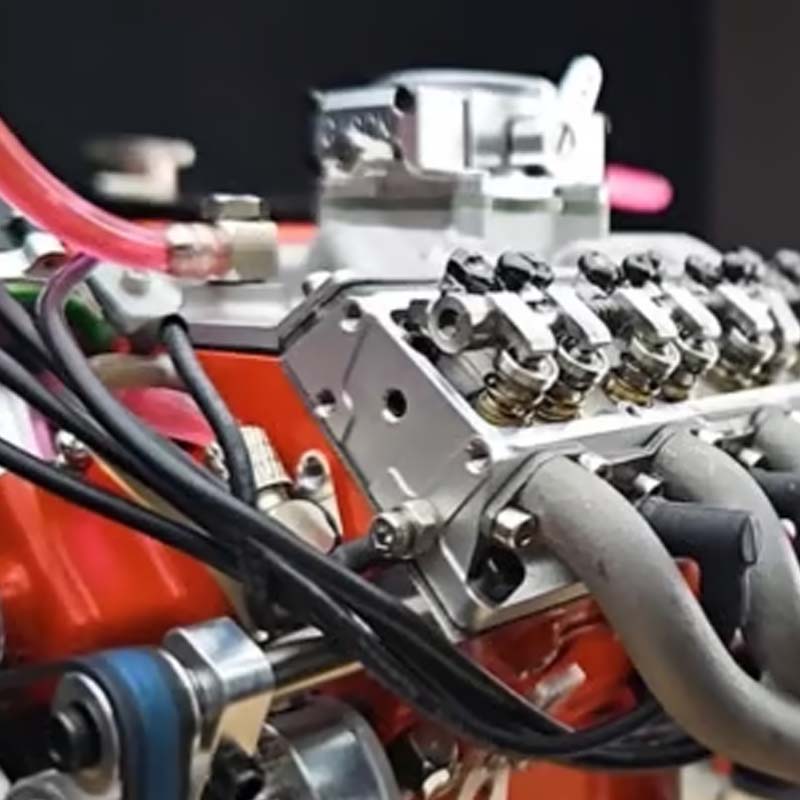 Working V8 Engine Model Kit with Ignition Module and Moving Pistons for RC All Vera Mart