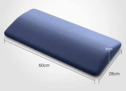 Lower Back Support Pillow with Memory Foam and Tapered Edge, 23.6 inches Wide