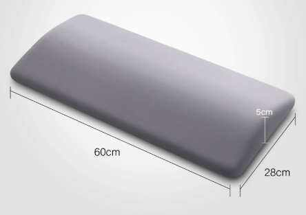 Lower Back Support Pillow with Memory Foam and Tapered Edge, 23.6 inches Wide