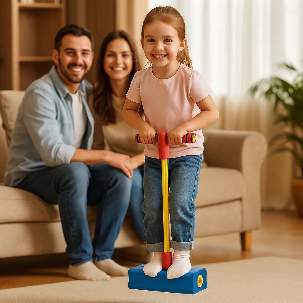 Pogo Jumper with Foam Base and Secure Handle for Kids Indoor Outdoor Play