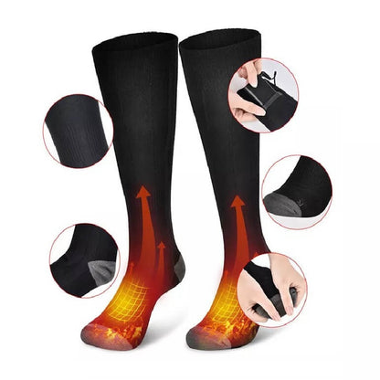 Heated Socks with Rechargeable Battery and Three Heat Settings, Sizes 4-16