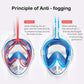 Full Face Snorkel Mask with Anti Fog Dual Breathing and 180° Panoramic View All Vera Mart