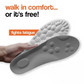 Pair of orthopedic massage insoles for pain relief, showing arch support and cushioning for shoes