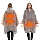 Oversized Heatable Hoodie with heating elements highlighted on a white background