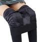 Lined Fleece Leggings with High-Rise Waist and Four-Way Stretch, Brushed Interior