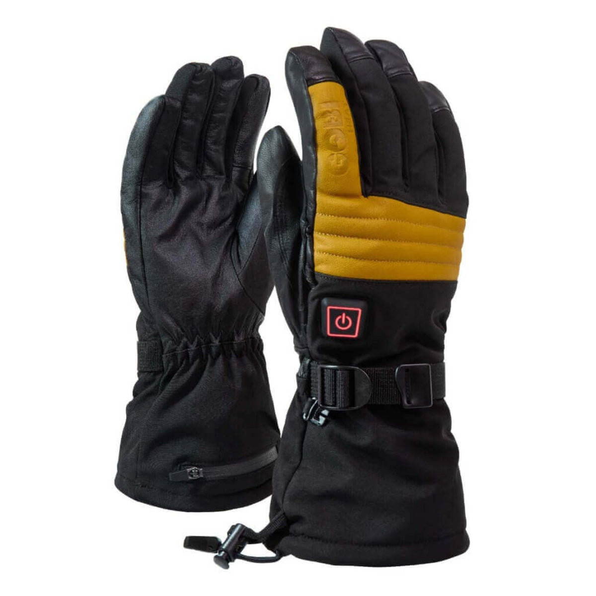 Heated Ski Gloves (3500mAh USB-C batt) - rear view