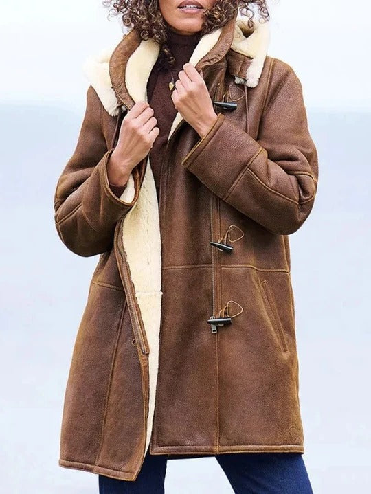 Long Down Jacket with Hood and Extended Coverage for Women, Winter
