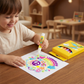 3D Popcorn Texture Crayons with Raised Drawing Effect and Washable Ink