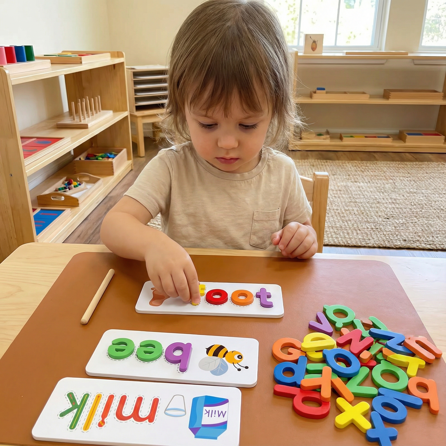 Letter Matching Spelling Game with Picture Cards for Preschool Learning