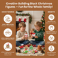 Holiday Character Building Blocks with Interlocking Pieces and Illustrated Instructions