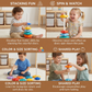 Spinning Stacking Tower Toy with Multiple Colors and Shapes for Kids