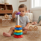 Spinning Stacking Tower Toy with Multiple Colors and Shapes for Kids