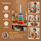 Spinning Stacking Tower Toy with Multiple Colors and Shapes for Kids