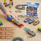 Launch Toy Cars with Button-Activated Catapult, 4 Die Cast Vehicles