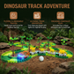 Dinosaur Track Set with LED Light-Up Train and Flexible Snap-Together Pieces