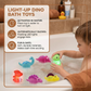 Floating Dinosaur Bath Toy with Color-Changing LED and Night Light Function