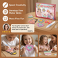 Bead Painting Kit for Kids with Sorted Beads and Picture Templates
