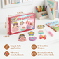 Bead Painting Kit for Kids with Sorted Beads and Picture Templates